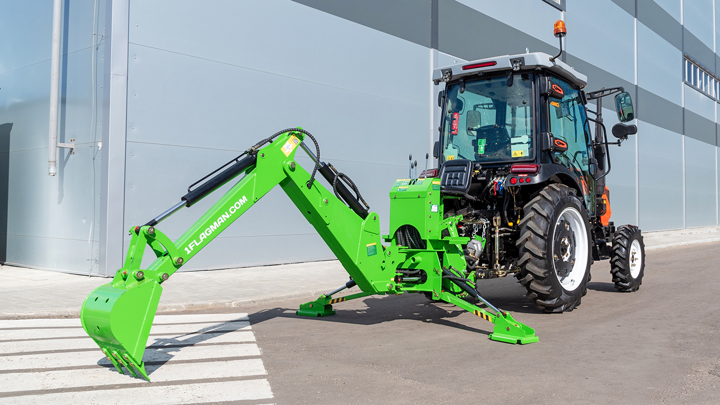 Навесной экскаватор Flagman | Флагман LW7 + захват механический 0
