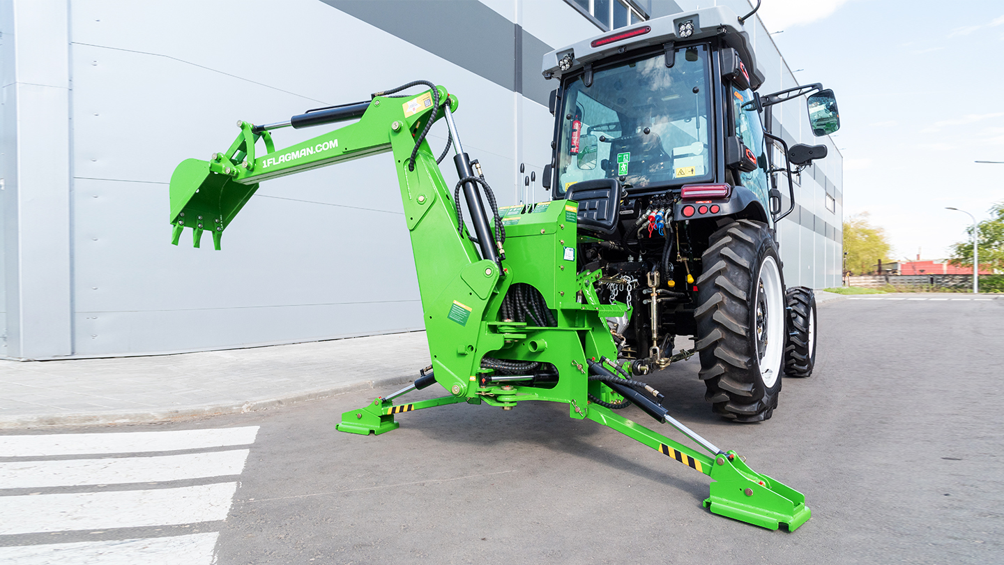 Навесной экскаватор Flagman | Флагман LW7 + захват механический 0