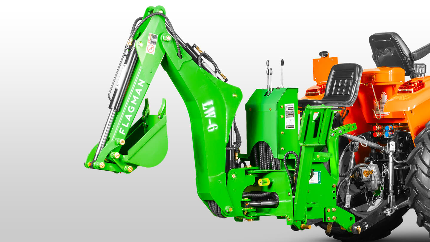 Навесной экскаватор Flagman | Флагман LW6 + захват механический 0