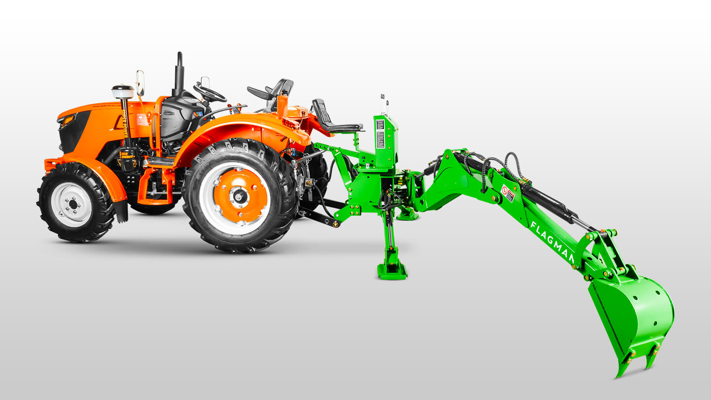 Навесной экскаватор Flagman | Флагман LW6 + захват механический 0