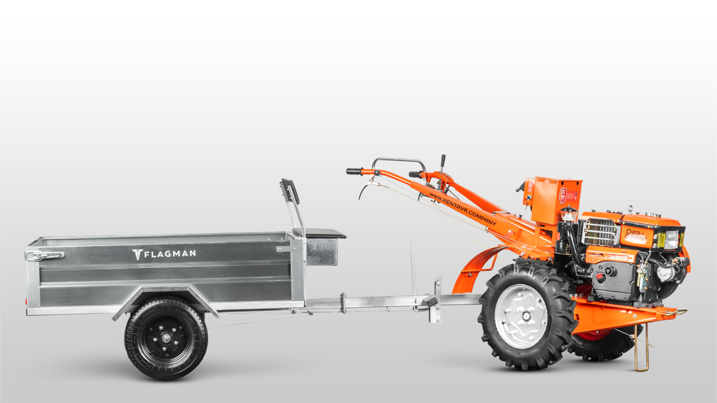 Прицеп Flagman | Флагман ПТМ — 0,5 к мотоблоку/мини-трактору 1