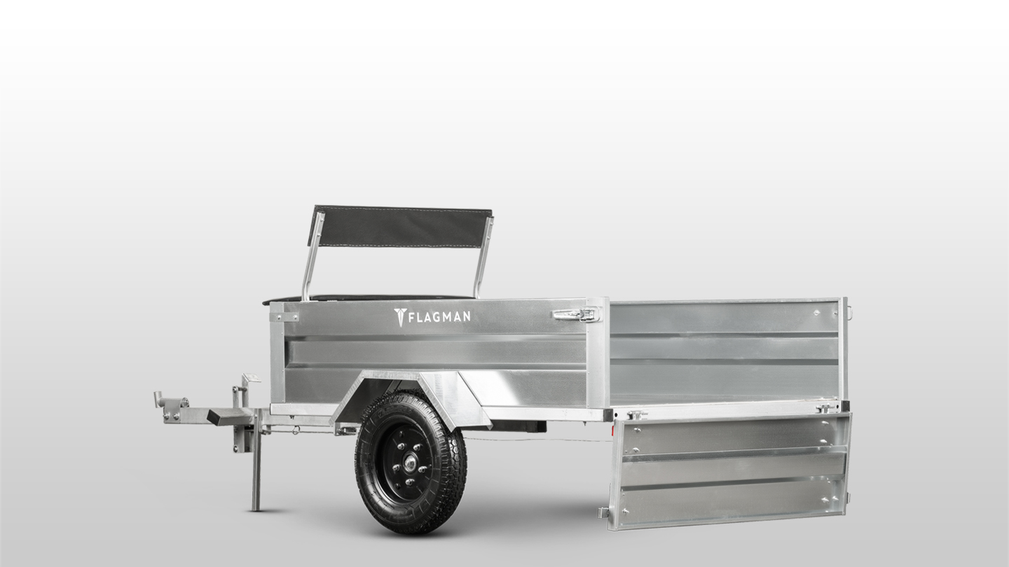 Прицеп Flagman | Флагман ПТМ — 0,5 к мотоблоку/мини-трактору 0