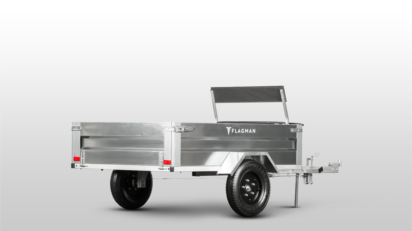 Прицеп Flagman | Флагман ПТМ — 0,5 к мотоблоку/мини-трактору 0