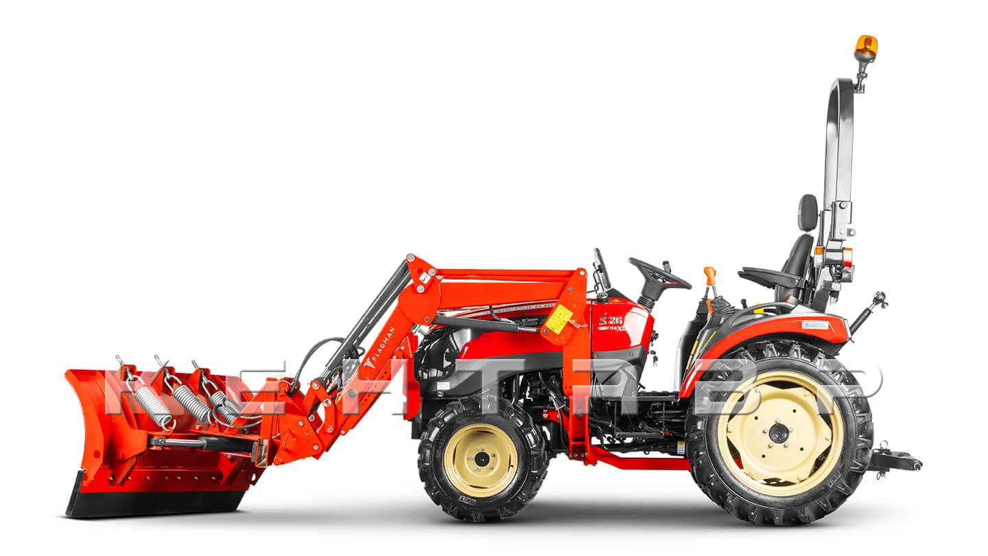 Отвал Flagman | Флагман 03 FP к фронтальному погрузчику с пружинными амор. и гидроповоротом (1,6 м)